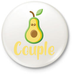 printfashion Couple - Kitűző, hűtőmágnes - Fehér (3083725)