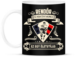 printfashion Rendőr Életstílus - Bögre - Fekete (933454)