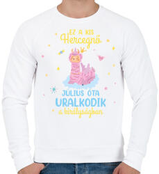 printfashion Ez a kis hercegnő - Hónappal - Férfi pulóver - Fehér (8097897)
