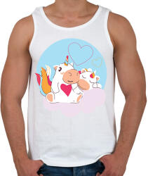 printfashion Unikornis szerelem - Férfi atléta - Fehér (1793231)