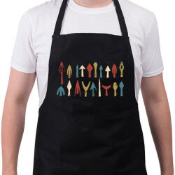 printfashion Nyílhegyek - Kötény - Fekete (13292258)