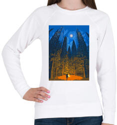 printfashion Ember és természet - Női pulóver - Fehér (4812980)