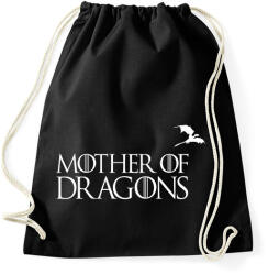 printfashion sárkányok anyja fehér - Sportzsák, Tornazsák - Fekete (1590517)