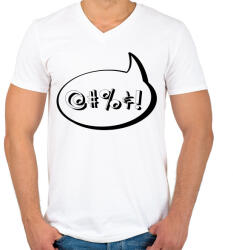 printfashion agrrr-black - Férfi V-nyakú póló - Fehér (778464)