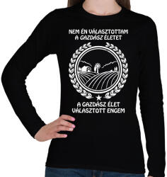 printfashion Gazdász élet - Női hosszú ujjú póló - Fekete (1626362)