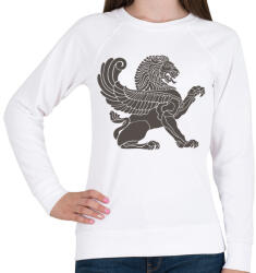printfashion Oroszlán - Női pulóver - Fehér (1652056)