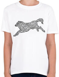 printfashion Farkas - Gyerek póló - Fehér (13234285)