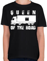 printfashion Queen of the road - Gyerek póló - Fekete (7479793)