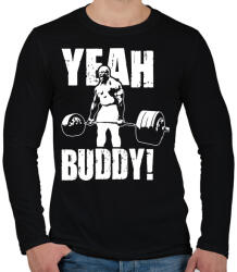 printfashion Yeah buddy! - Férfi hosszú ujjú póló - Fekete (14764891)