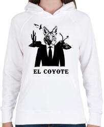 printfashion el coyote - Női kapucnis pulóver - Fehér (1961745)