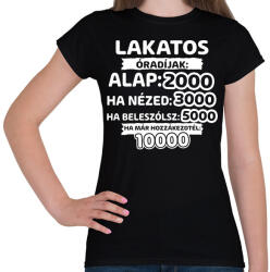 printfashion Lakatos óradíjak - Női póló - Fekete (9399882)