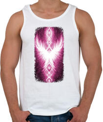 printfashion Szivárvány Híd - ciklámen - Férfi atléta - Fehér (16005121)