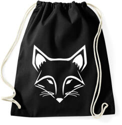 printfashion Róka - Sportzsák, Tornazsák - Fekete (5022657)