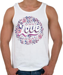 printfashion Valentin nap - Only love today - Férfi atléta - Fehér (4311523)