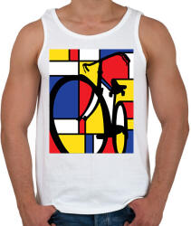 printfashion Colorful Bike - Férfi atléta - Fehér (2559815)