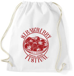 printfashion Stranger Things STRAWBERRY FESTIVAL - Sportzsák, Tornazsák - Fehér (7269122)