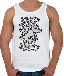printfashion Agymenők Soft Kitty - Férfi atléta - Fehér (823759)