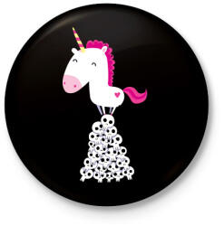 printfashion Pszichokornis - Kitűző, hűtőmágnes - Fekete (5052427)