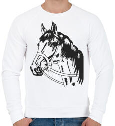 printfashion Horse - Férfi pulóver - Fehér (5632315)