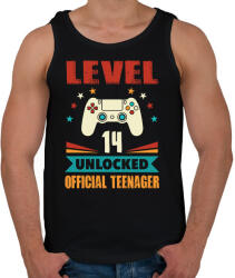 printfashion 14 éves gamer - Férfi atléta - Fekete (1449563)