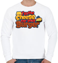 printfashion Sajt a burgeredhez - Férfi pulóver - Fehér (2205983)
