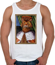 printfashion Király macska - Férfi atléta - Fehér (11746702)