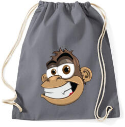 printfashion Monkey - Sportzsák, Tornazsák - Grafitszürke (859507)
