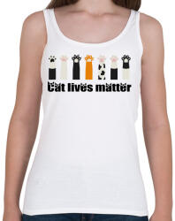 printfashion Cat lives matter - Női atléta - Fehér (4243382)