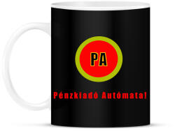 printfashion pénzkiadó autómata - Bögre - Fekete (1505821)