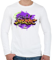 printfashion Graffiti - Férfi hosszú ujjú póló - Fehér (4962398)