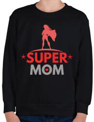 printfashion supermom2 - Gyerek pulóver - Fekete (4753345)