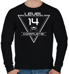 printfashion level-complete-14-white - Férfi pulóver - Fekete (1077780)