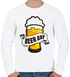 printfashion Beer day - everyday - Férfi pulóver - Fehér (10590652)
