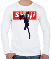 printfashion Sanji - Férfi hosszú ujjú póló - Fehér (5416240)
