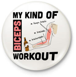 printfashion My Kind Of BICEPS Workout /r/ - Kitűző, hűtőmágnes - Fehér (3075716)