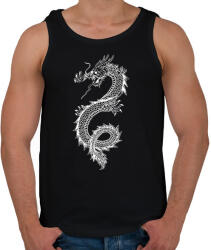 printfashion sárkány - Férfi atléta - Fekete (7470602)