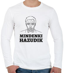 printfashion Dr. House - mindenki hazudik - Férfi hosszú ujjú póló - Fehér (10350635)