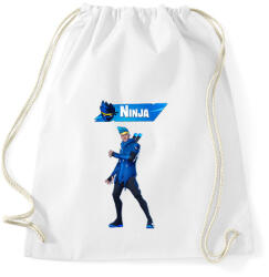 printfashion Fortnite Ninja - Sportzsák, Tornazsák - Fehér (4110267)