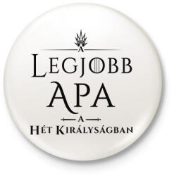 printfashion got-legjobb-apa-black - Kitűző, hűtőmágnes - Fehér (3078059)
