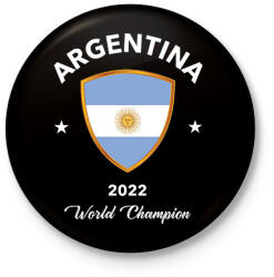 printfashion Argentina world champion 2 - Kitűző, hűtőmágnes - Fekete (11539816)