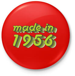 printfashion made-in-1956-green-grey - Kitűző, hűtőmágnes - Piros (3107237)