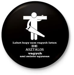 printfashion Asztalos - Kitűző, hűtőmágnes - Fekete (3099020)