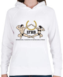 printfashion IFBB_logo - Női kapucnis pulóver - Fehér (1791597)