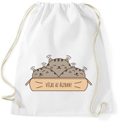 printfashion Végre az ágyban - Cicák - Sportzsák, Tornazsák - Fehér (1318236)