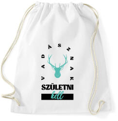 printfashion Vadásznak születni kell - Sportzsák, Tornazsák - Fehér (7494256)