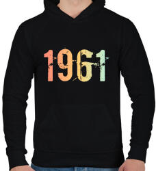 printfashion 1961 - Férfi kapucnis pulóver - Fekete (11816798)