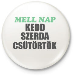 printfashion Mellnap - Kitűző, hűtőmágnes - Fehér (3088006)