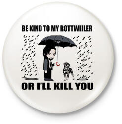 printfashion John Wick roti - Kitűző, hűtőmágnes - Fehér (12570749)
