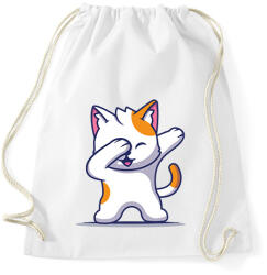 printfashion Dab Cat - Sportzsák, Tornazsák - Fehér (6608521)