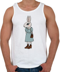 printfashion Nyúl lány - Férfi atléta - Fehér (13934956)